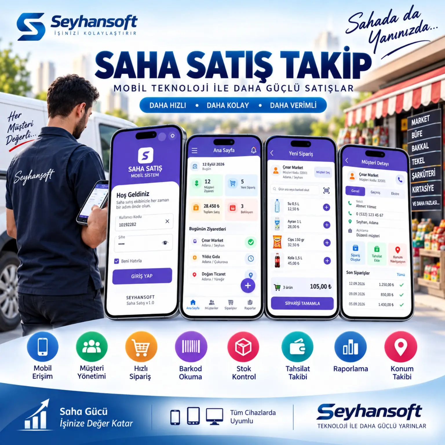 Adana POS satış ve mobil sipariş takip sistemi